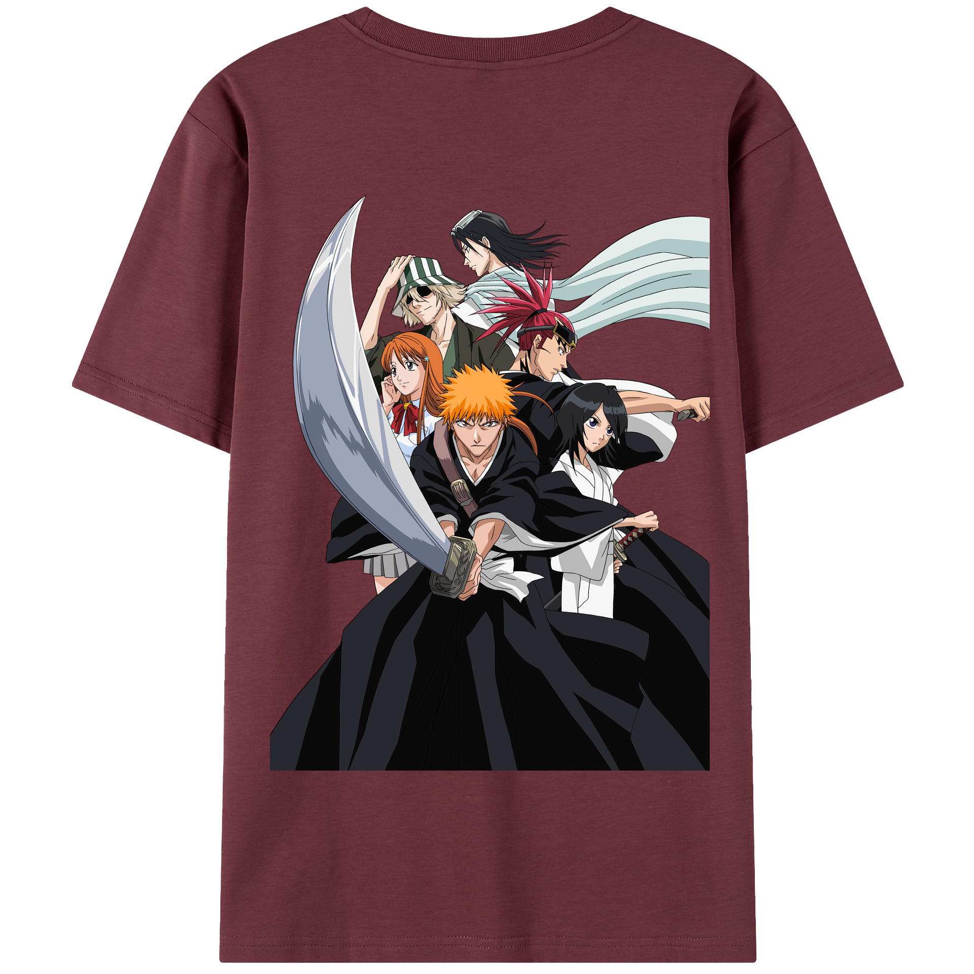 （画像用） ブリーチ 黒崎一護（くろさき いちご）BLEACH Kurosaki Ichigo 綿100％半袖Tシャツ（背面プリント）